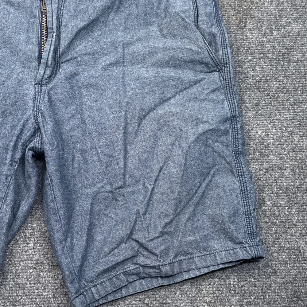 Banana Republic Aiden Chino Shorts Mens Size 33 Blue Gray Casual Stretch Classic